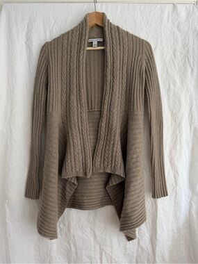 Autumn Cashmere Shawl Collar Cable Knit Cashmere Cardigan Sweater XS